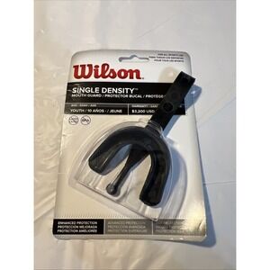 Wilson Single Density Strapped Football Mouth Guard Protector Youth 10 Sealed